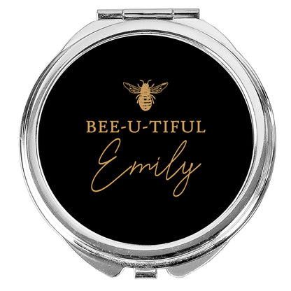 Personalised Bee-u-tiful Compact Mirror - Personalise It!