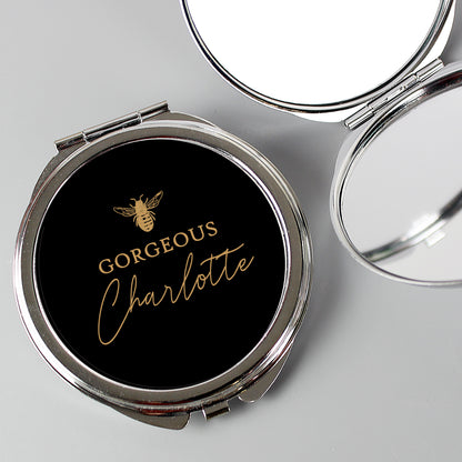 Personalised Bee-u-tiful Compact Mirror - Personalise It!