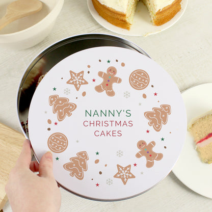 Personalised Christmas Cookies Cake Tin - Personalise It!