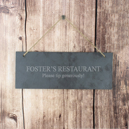 Personalised Engraved Hanging Slate Plaque - Personalise It!