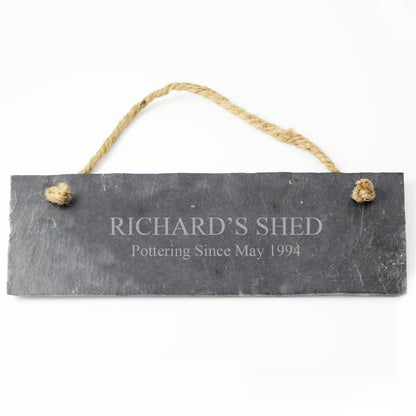 Personalised Engraved Hanging Slate Plaque - Personalise It!
