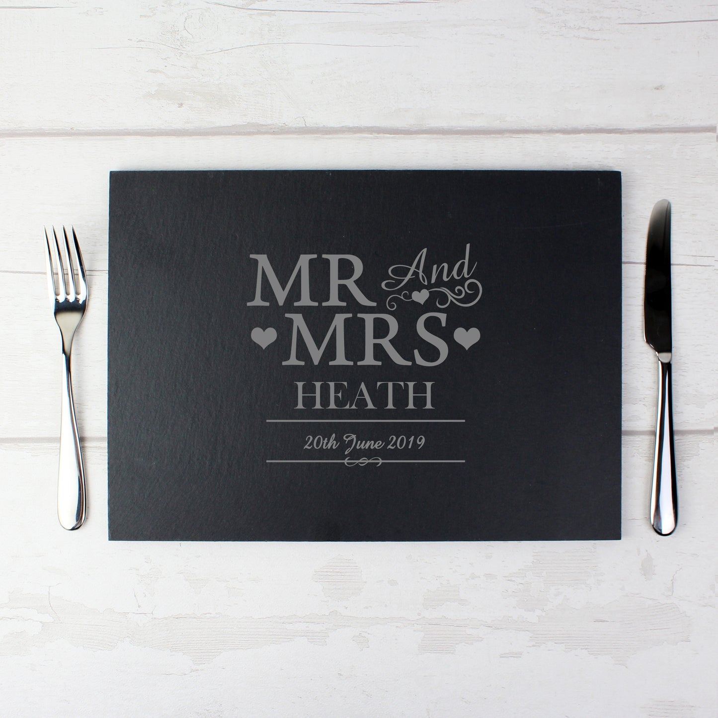 Personalised Mr & Mrs Slate Placemat - Personalise It!