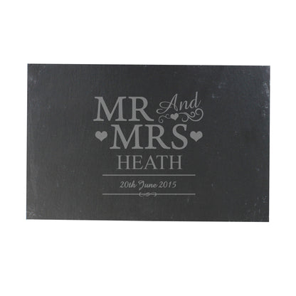 Personalised Mr & Mrs Slate Placemat - Personalise It!