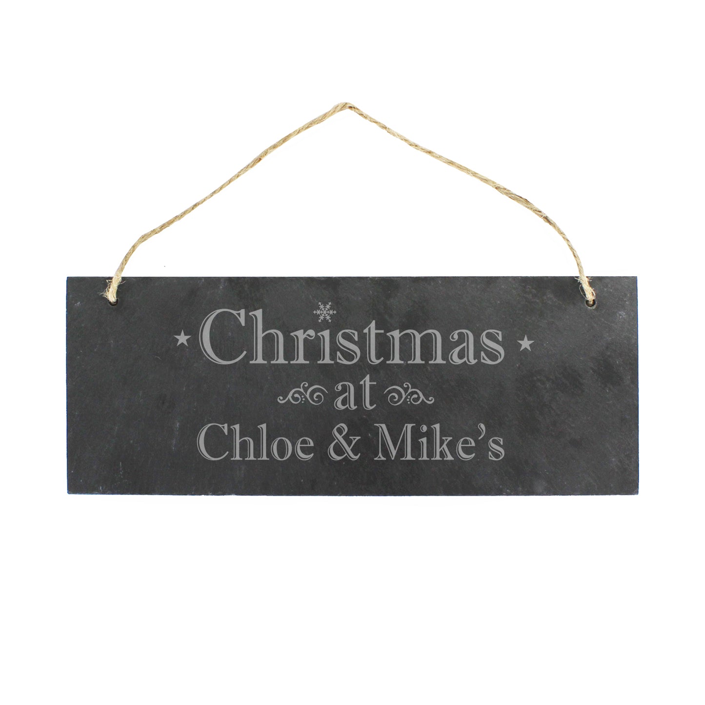 Personalised Christmas Hanging Slate Plaque - Personalise It!