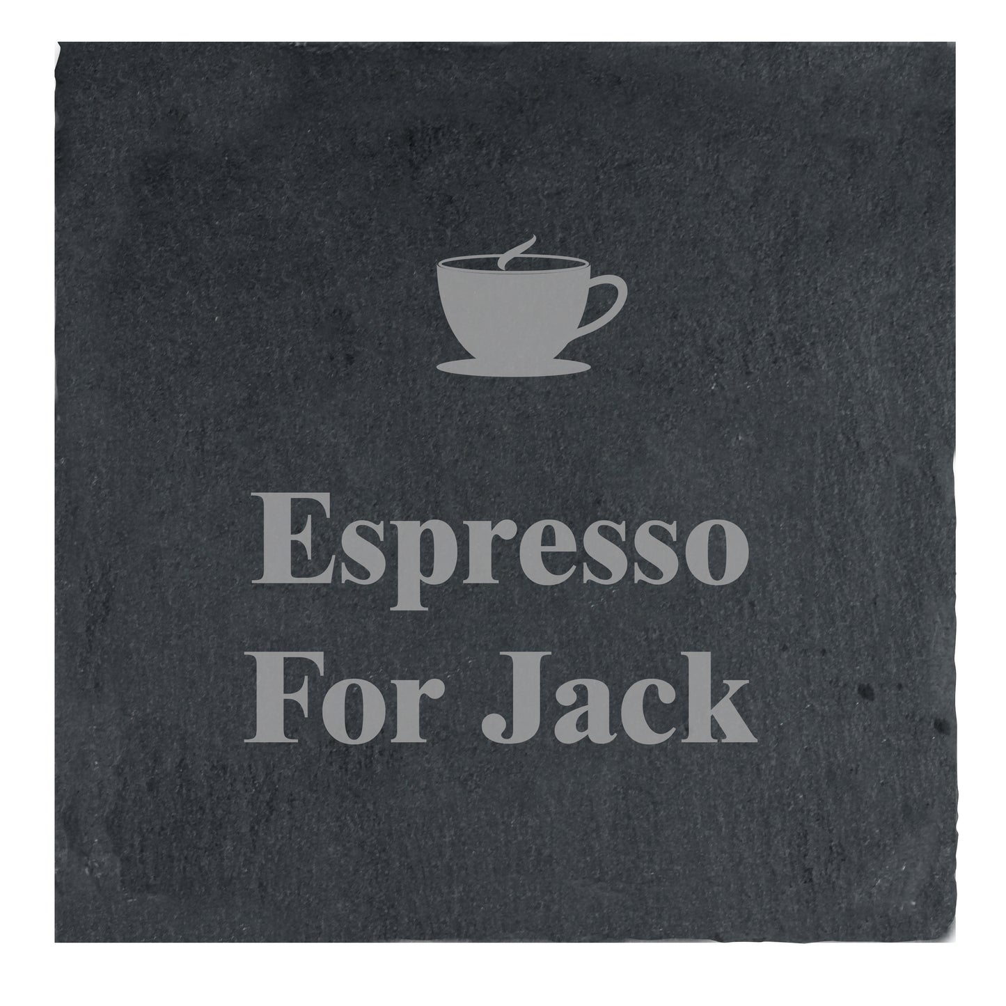 Personalised Hot Drink Motif Single Slate Coaster - Personalise It!