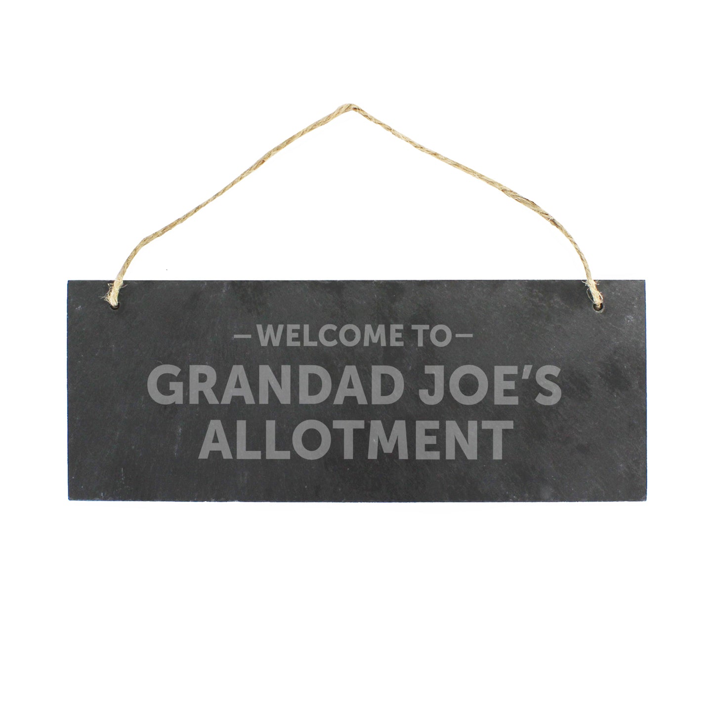 Personalised Welcome To... Hanging Slate Plaque - Personalise It!
