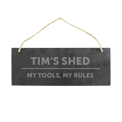 Personalised Bold Design Hanging Slate Plaque - Personalise It!