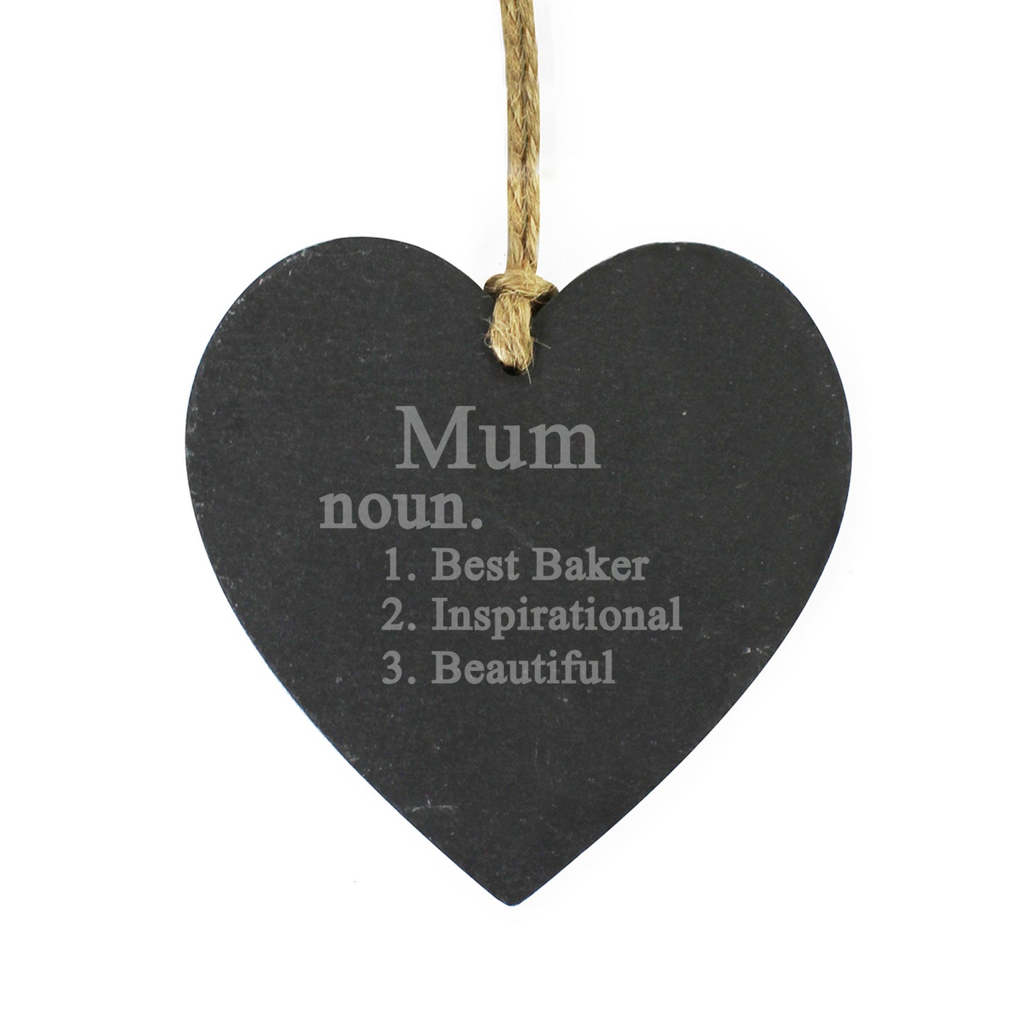 Personalised Word Definition Slate Heart Decoration - Personalise It!