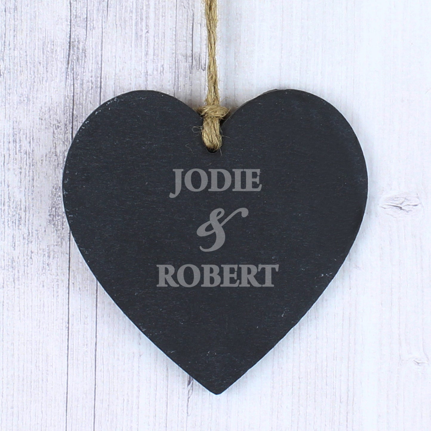 Personalised Couples Slate Heart Decoration - Personalise It!