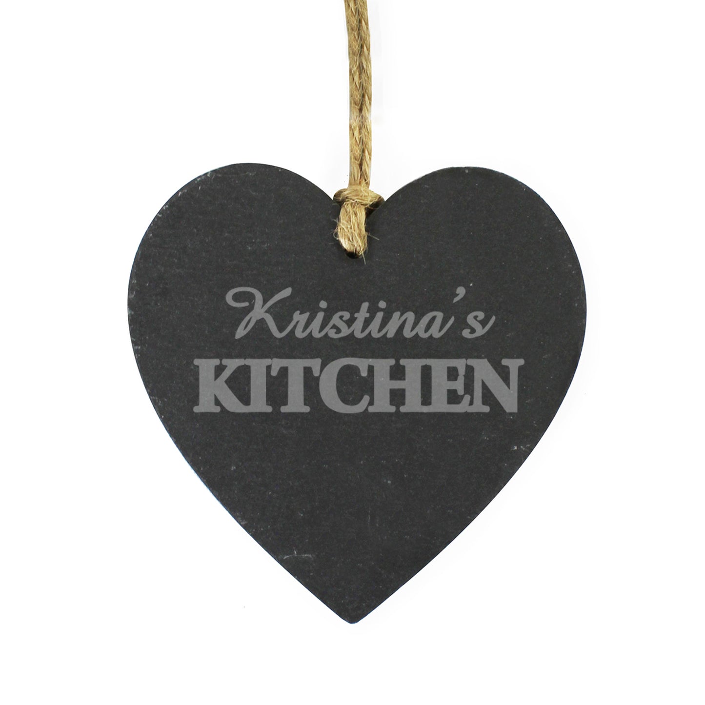 Personalised Kitchen Slate Heart Decoration - Personalise It!