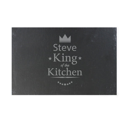 Personalised King of the Kitchen Slate Placemat - Personalise It!