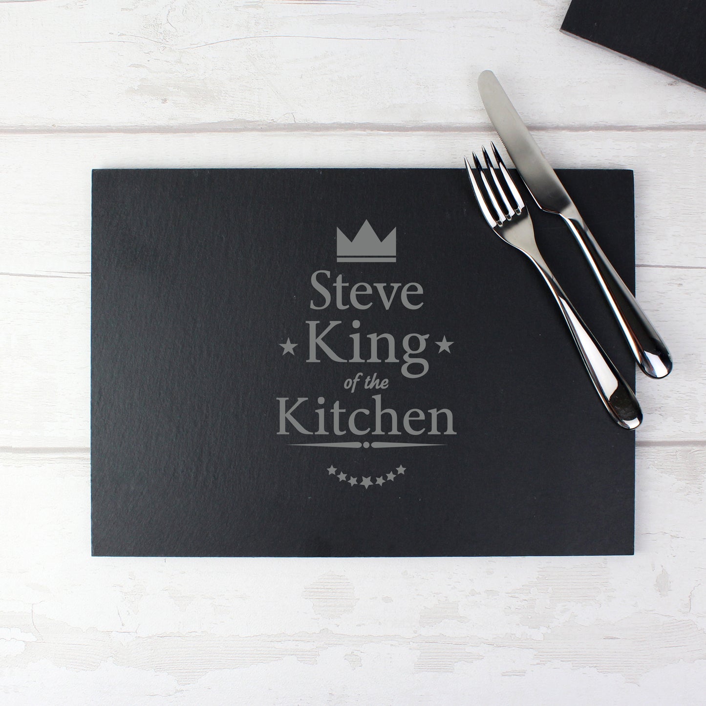 Personalised King of the Kitchen Slate Placemat - Personalise It!