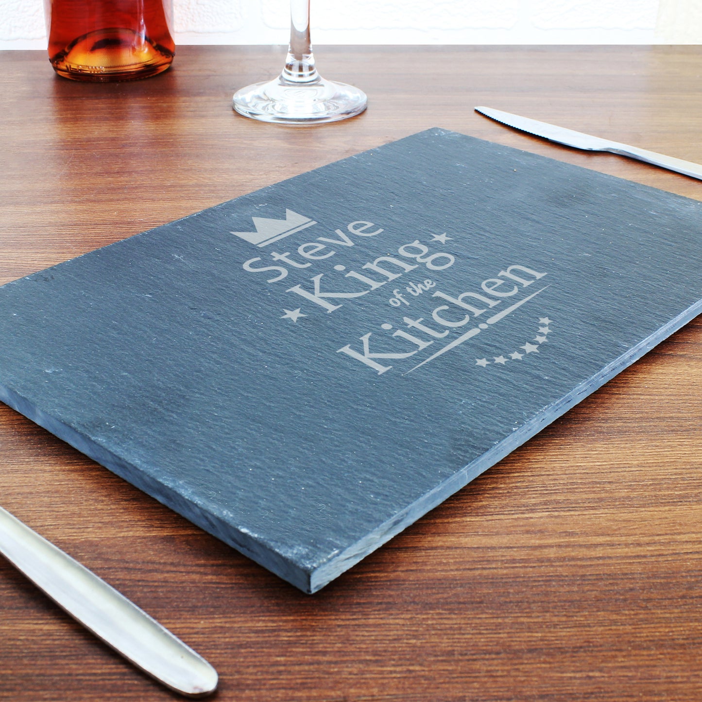 Personalised King of the Kitchen Slate Placemat - Personalise It!