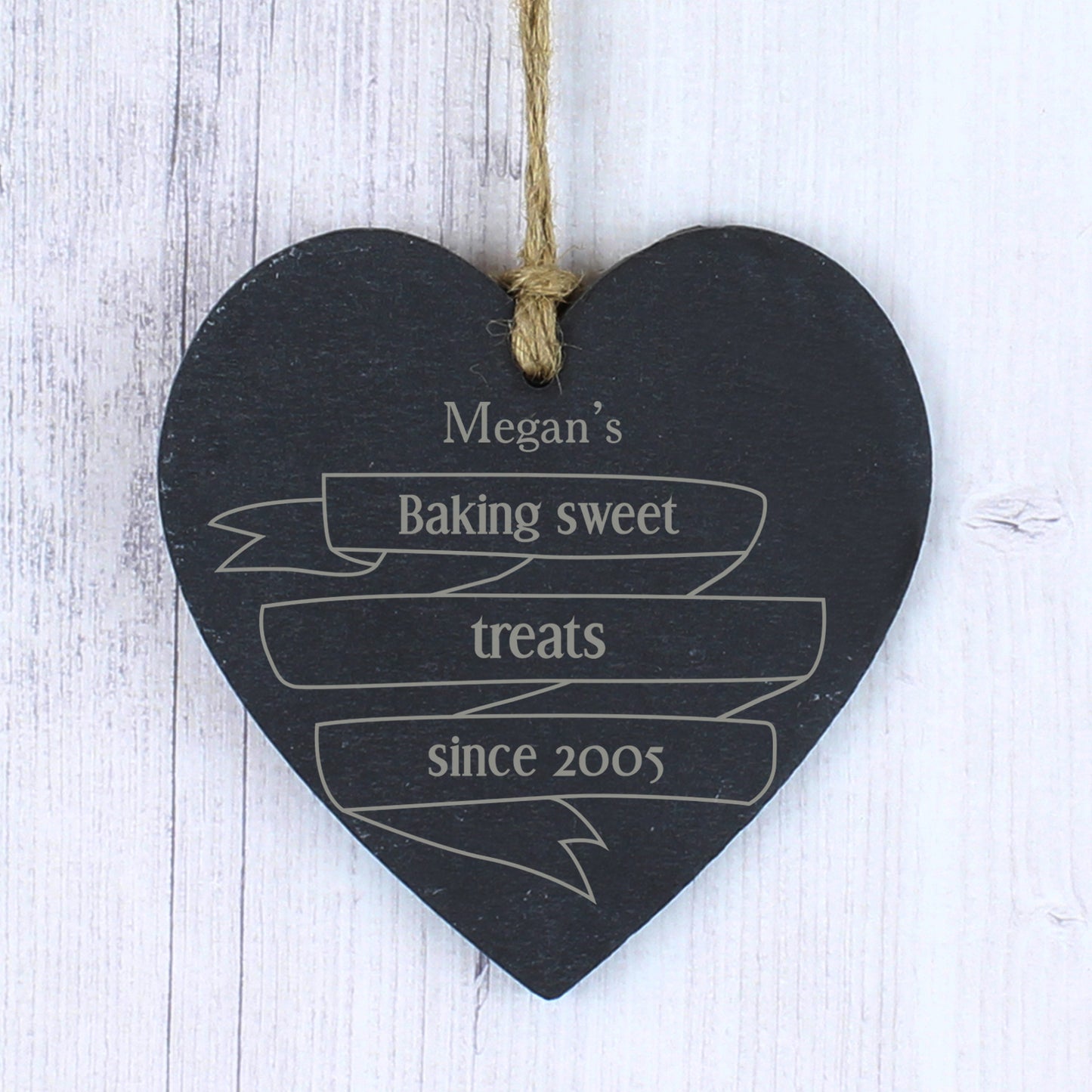 Personalised Garden Bloom Slate Heart Decoration - Personalise It!