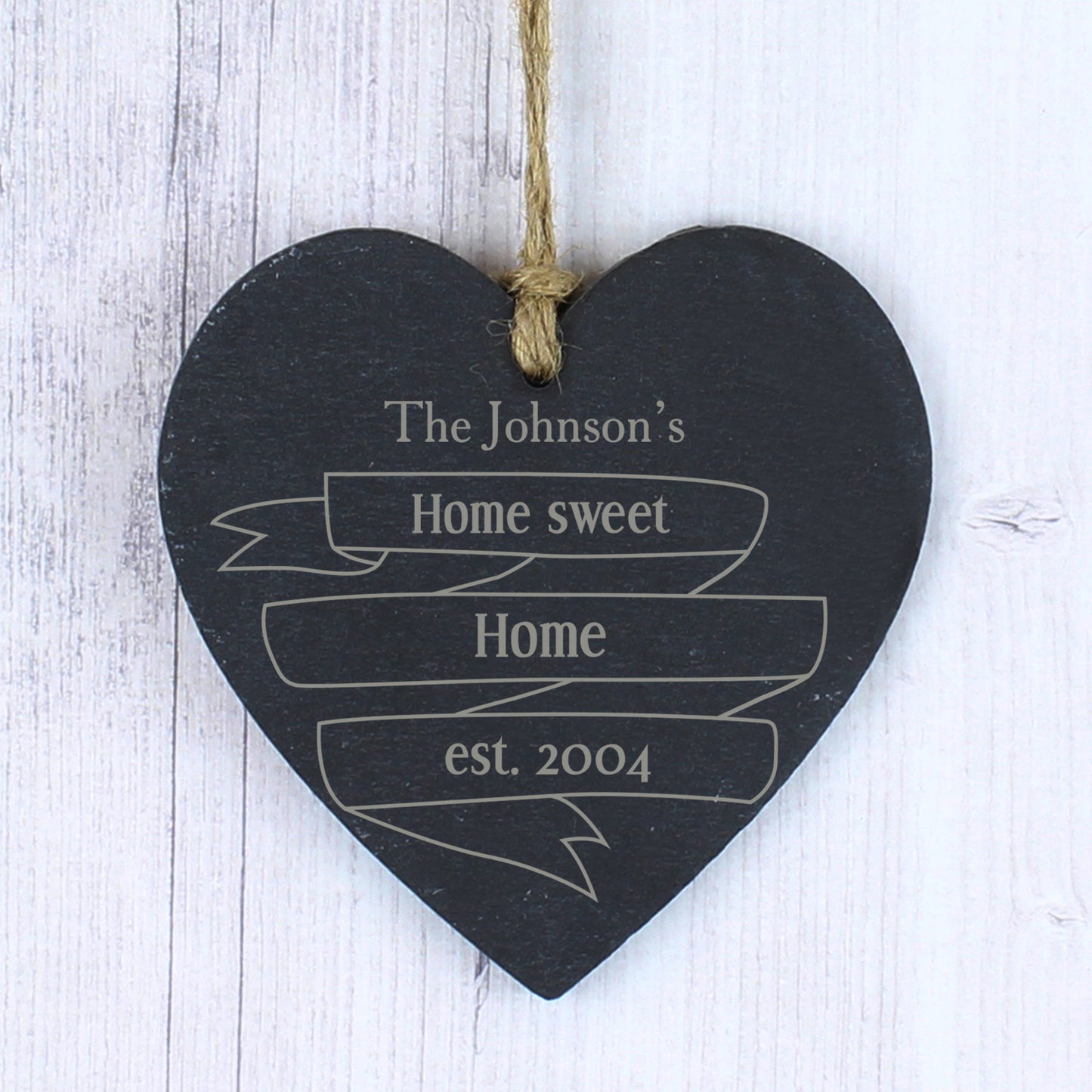 Personalised Garden Bloom Slate Heart Decoration - Personalise It!