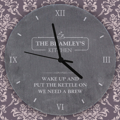 Personalised Kitchen Slate Clock - Personalise It!
