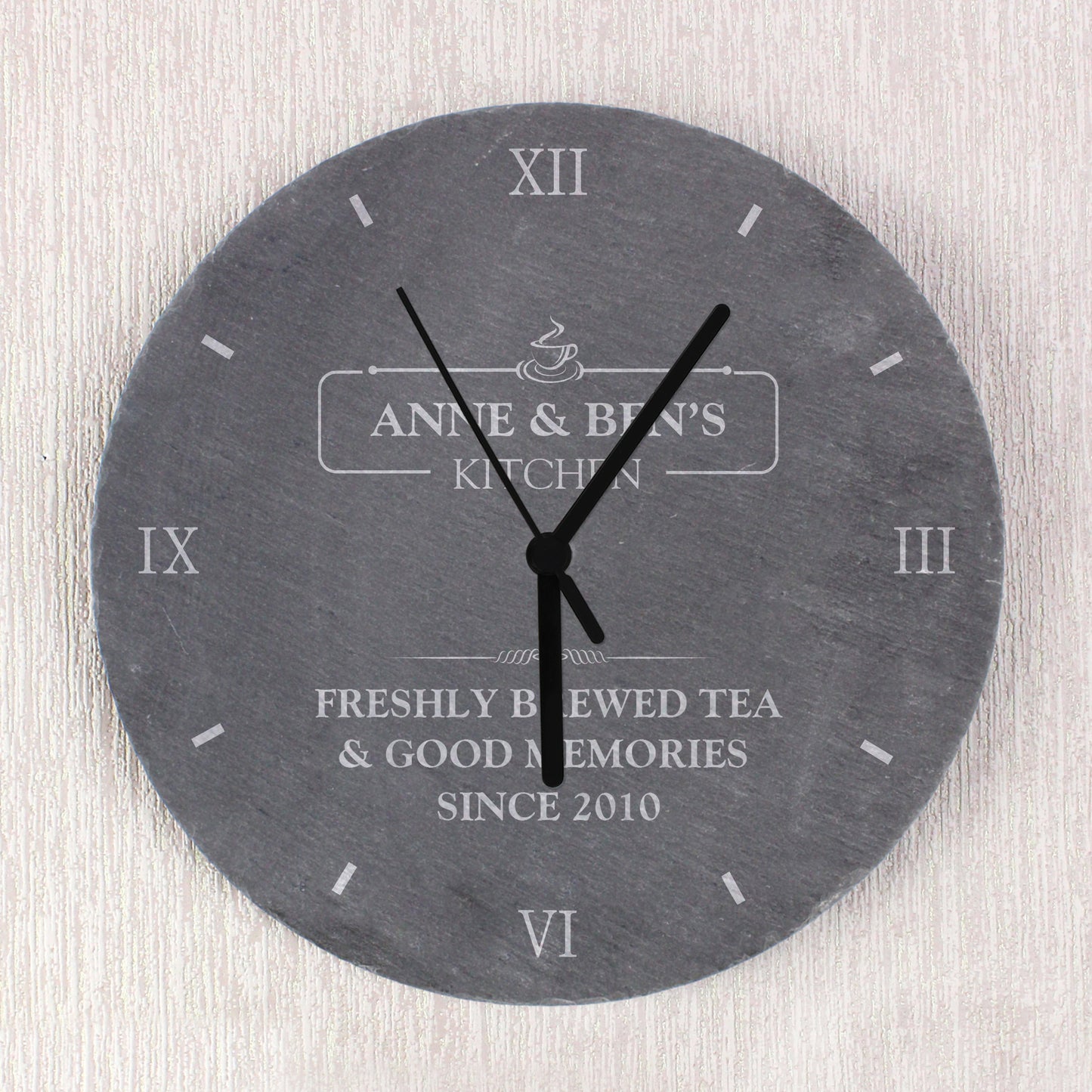 Personalised Kitchen Slate Clock - Personalise It!