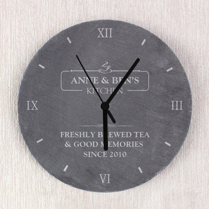 Personalised Kitchen Slate Clock - Personalise It!