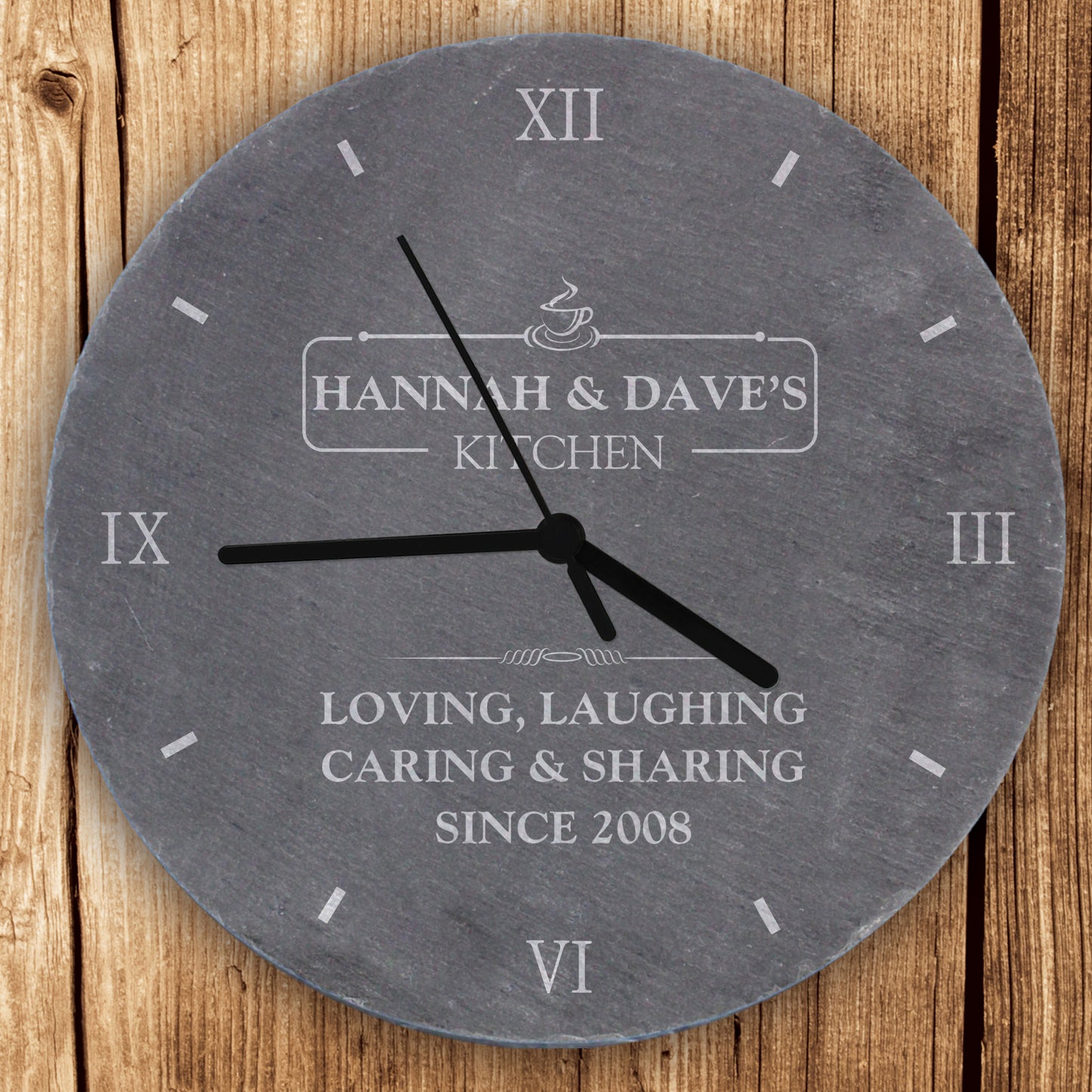 Personalised Kitchen Slate Clock - Personalise It!