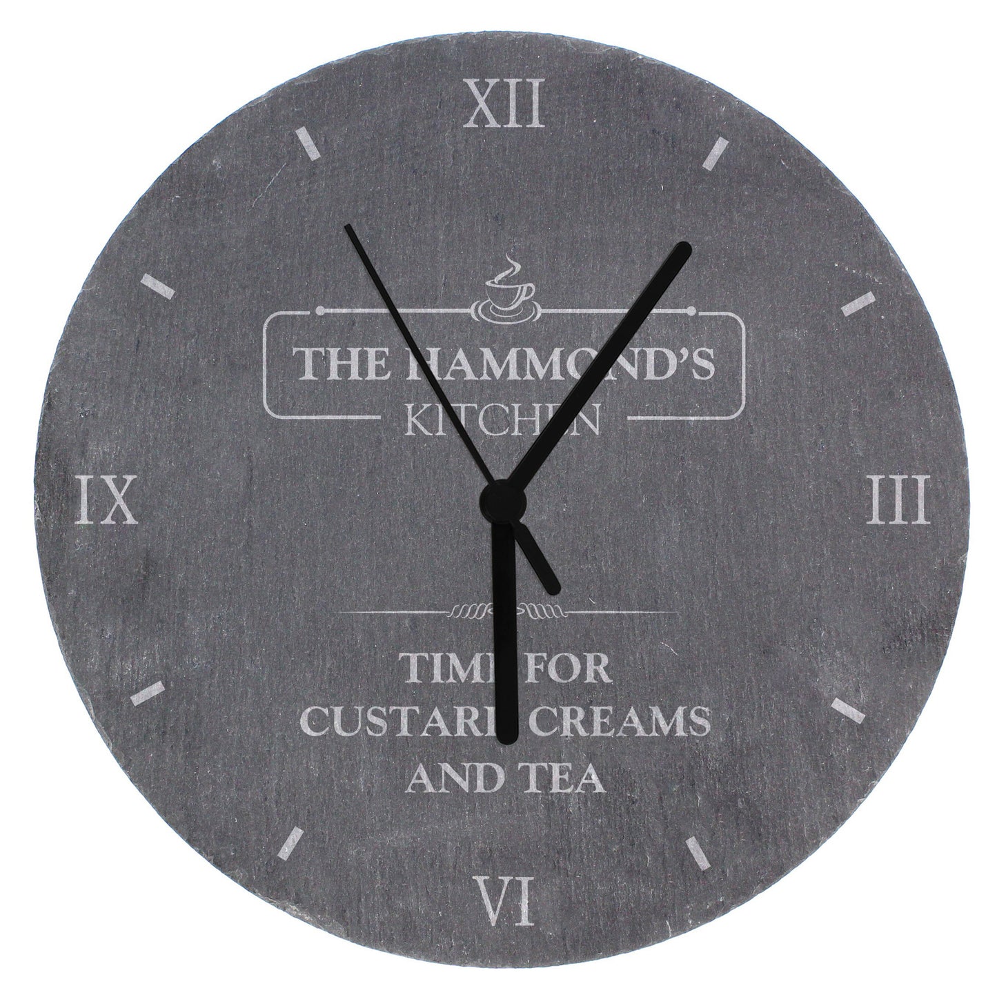 Personalised Kitchen Slate Clock - Personalise It!