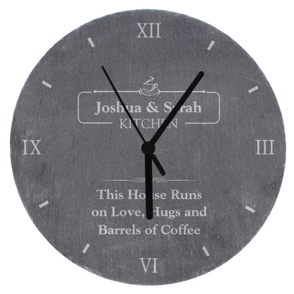Personalised Kitchen Slate Clock - Personalise It!