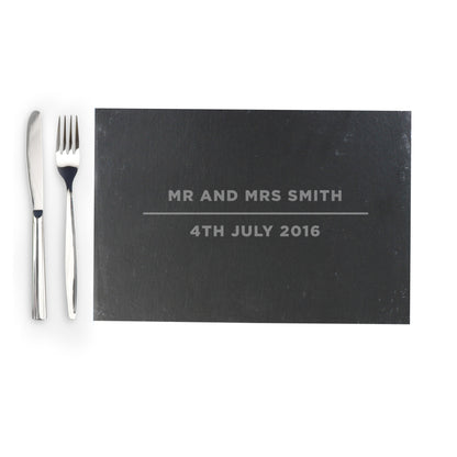 Personalised Classic Slate Rectangle Placemat - Personalise It!
