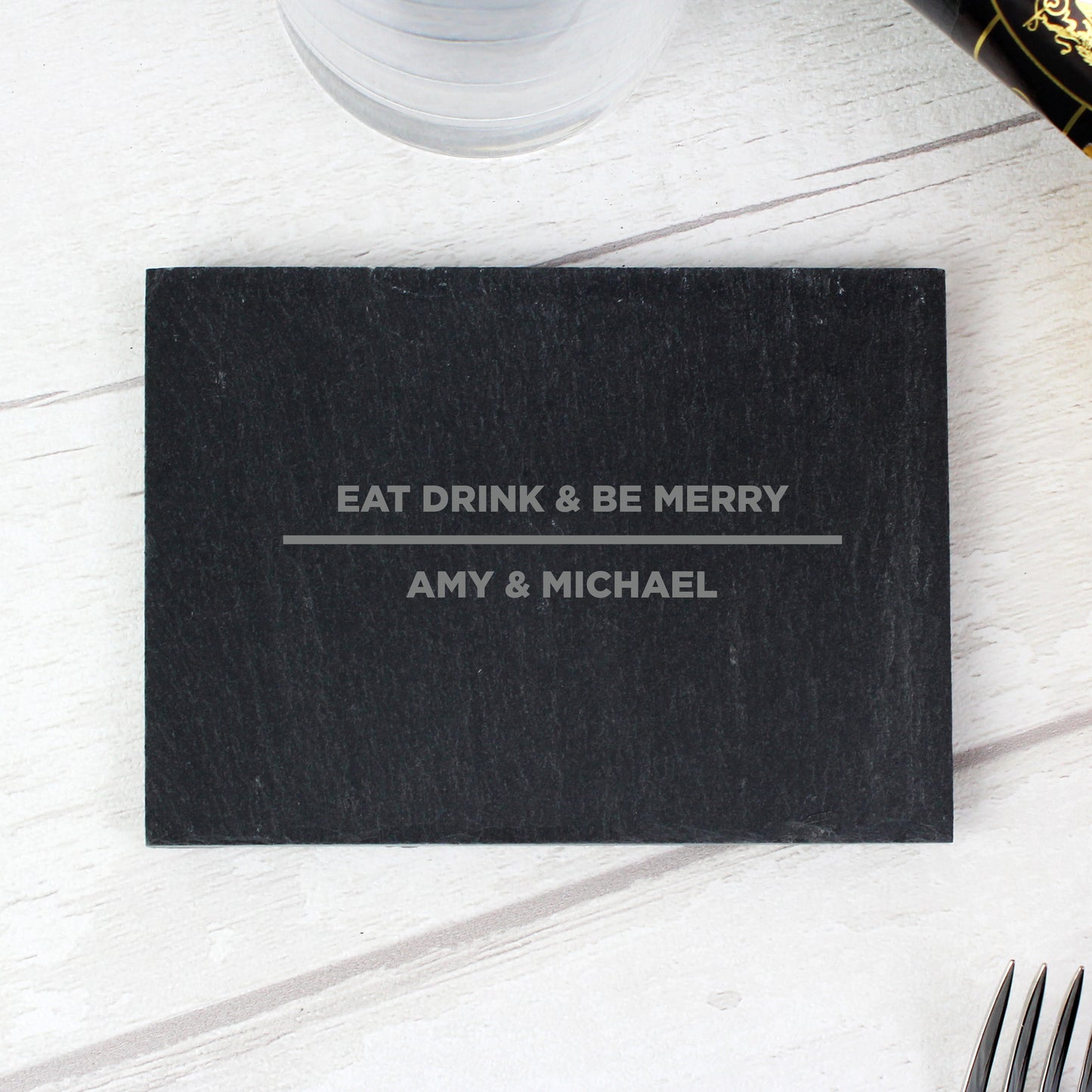 Personalised Classic Single Slate Coaster - Personalise It!