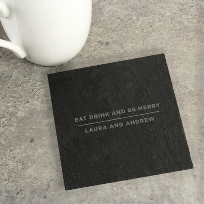 Personalised Classic Single Slate Coaster - Personalise It!