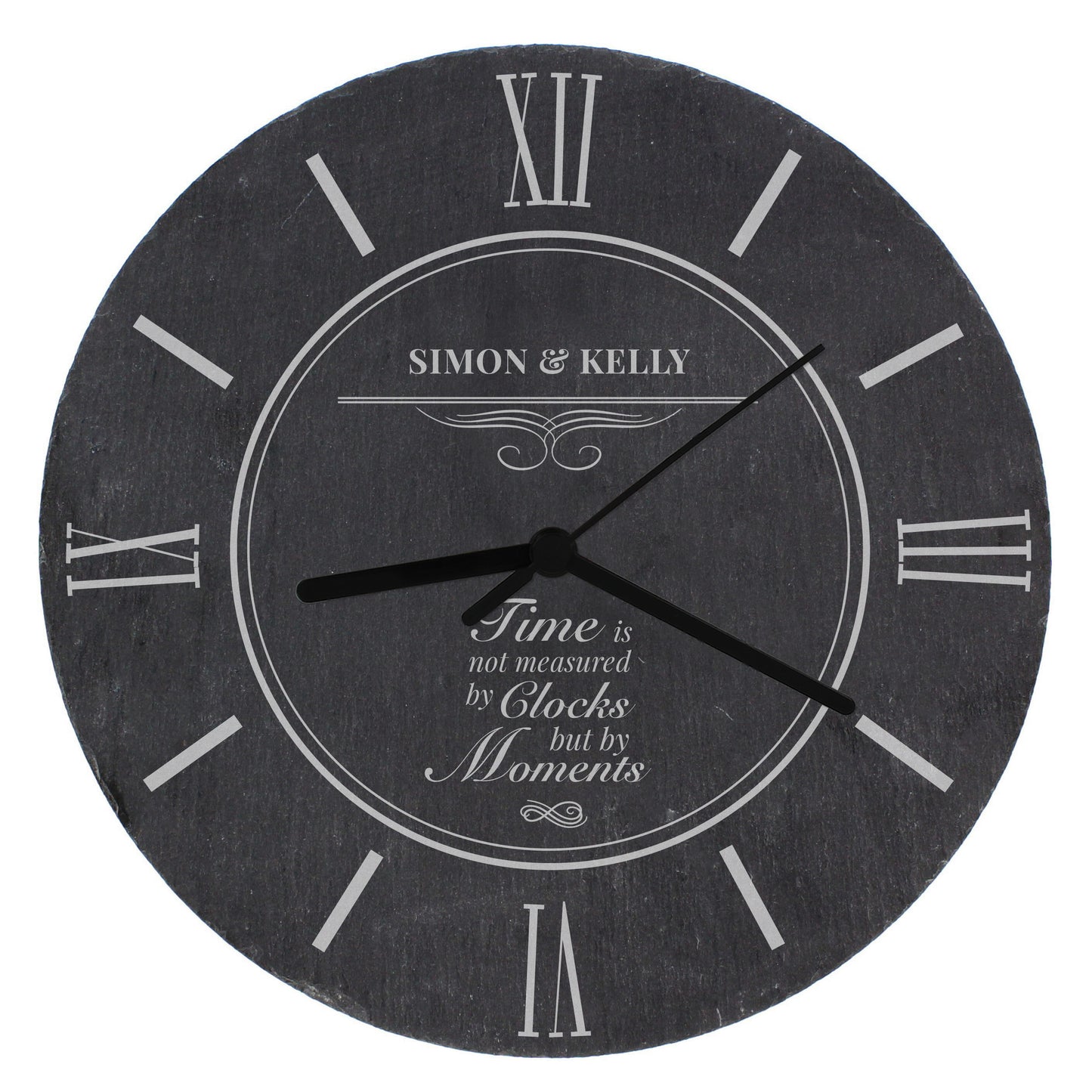 Personalised Moments Slate Clock - Personalise It!