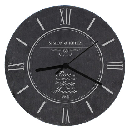 Personalised Moments Slate Clock - Personalise It!