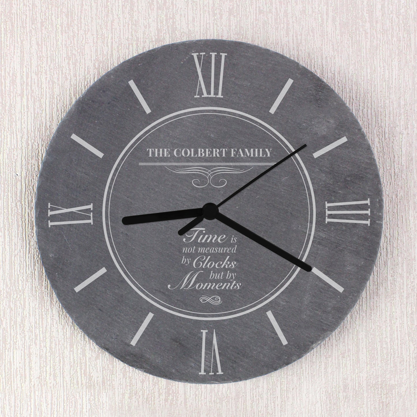 Personalised Moments Slate Clock - Personalise It!