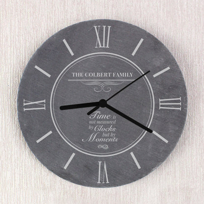 Personalised Moments Slate Clock - Personalise It!