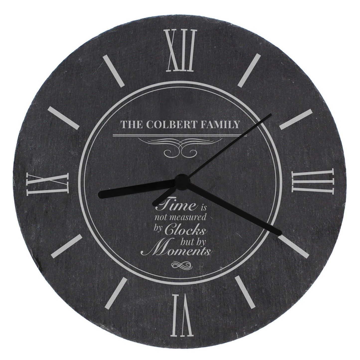 Personalised Moments Slate Clock - Personalise It!