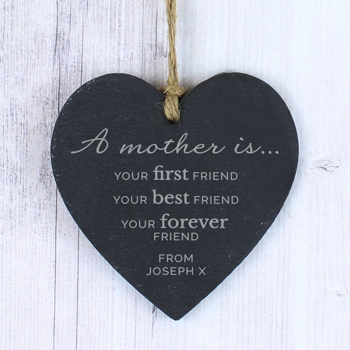 Personalised 'A Mother Is' Slate Heart Decoration - Personalise It!