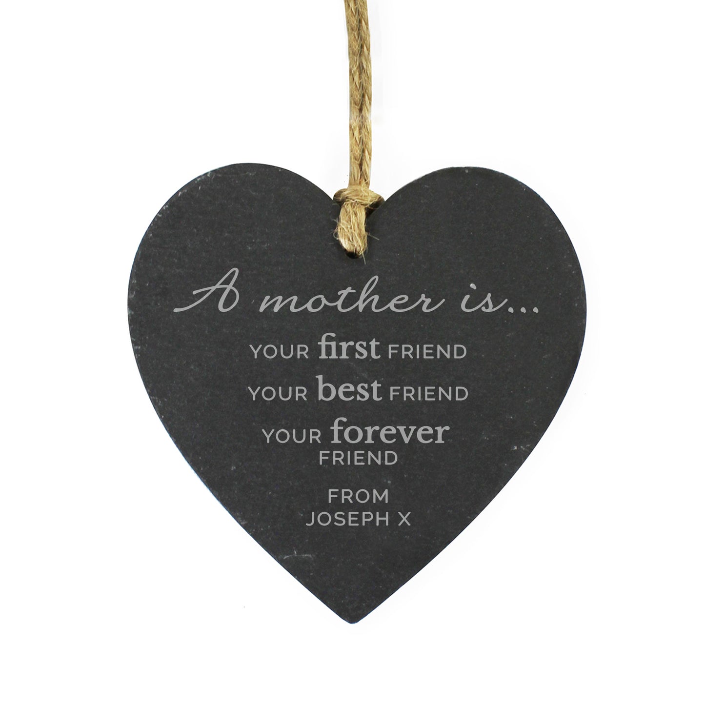 Personalised 'A Mother Is' Slate Heart Decoration - Personalise It!