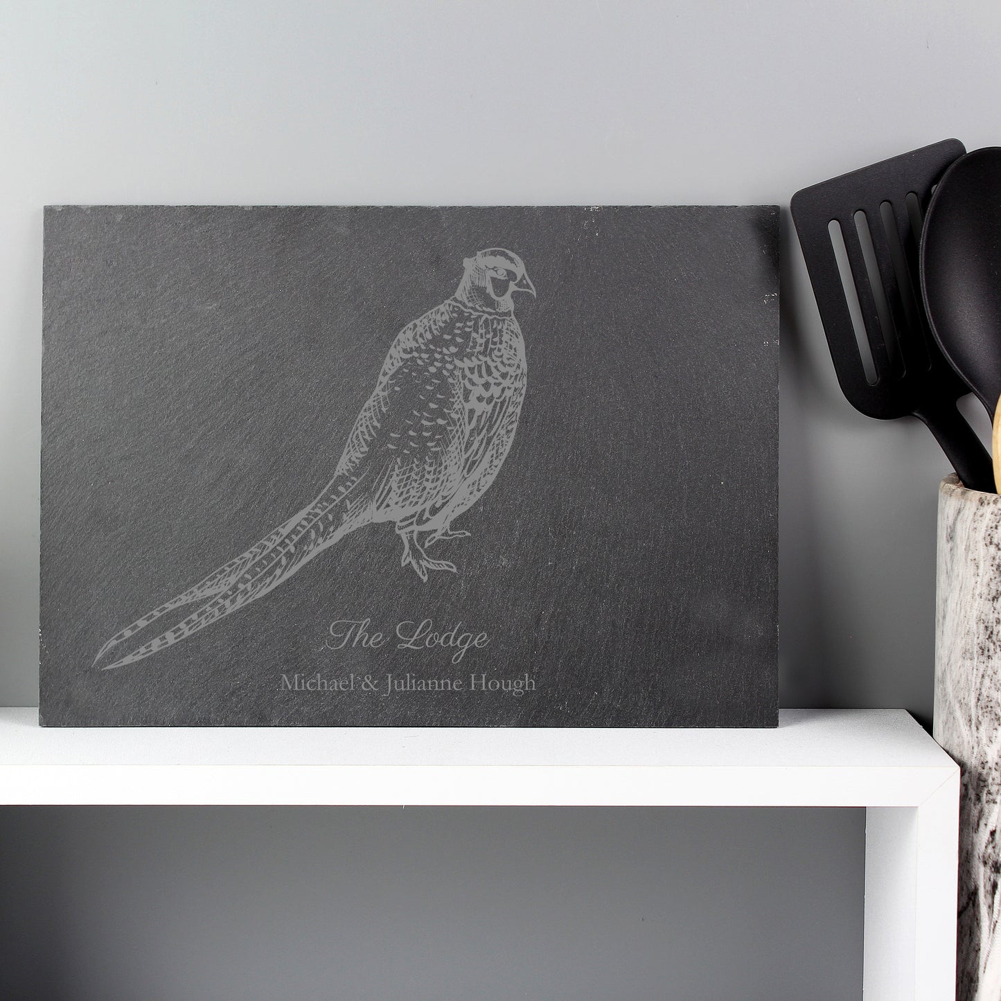 Personalised Pheasant Slate Placemat - Personalise It!