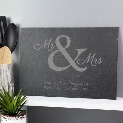 Personalised Mr & Mrs Slate Placemat - Personalise It!