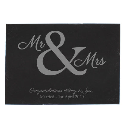 Personalised Mr & Mrs Slate Placemat - Personalise It!