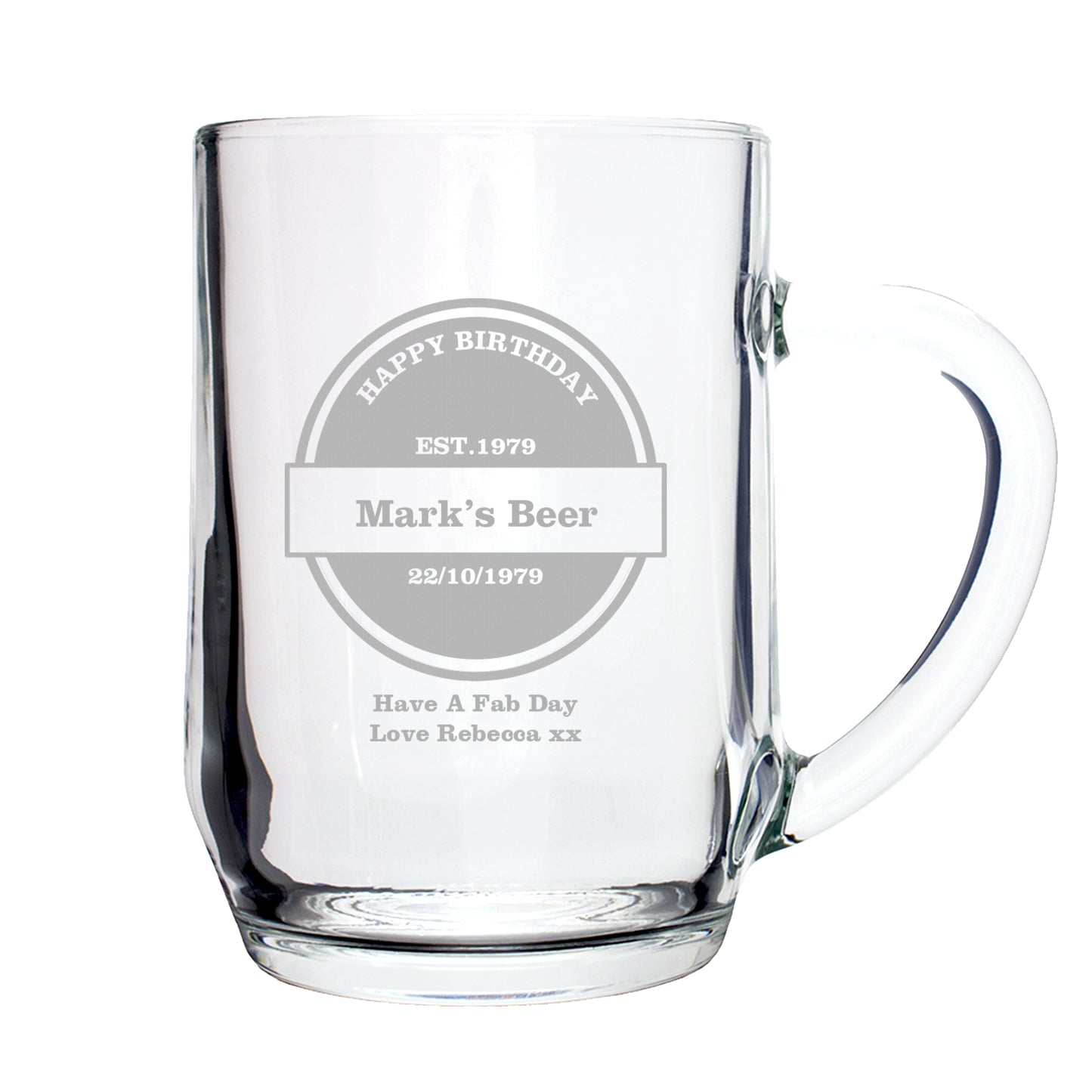 Personalised Established Beer Label Tankard - Personalise It!