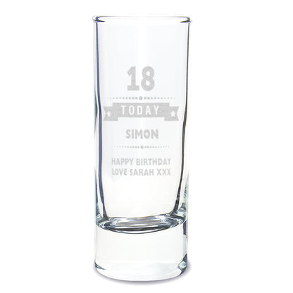 Personalised Birthday Star Shot Glass - Personalise It!