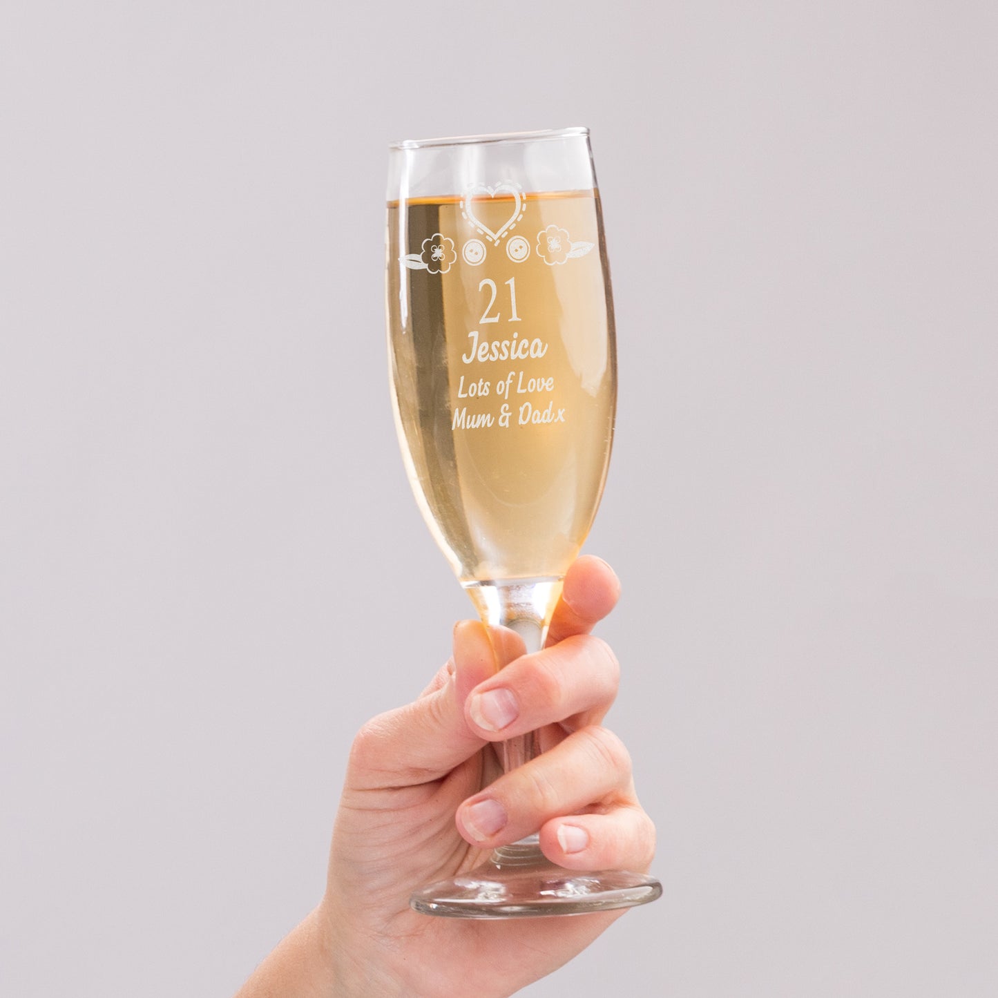 Personalised Birthday Craft Flute Glass - Personalise It!