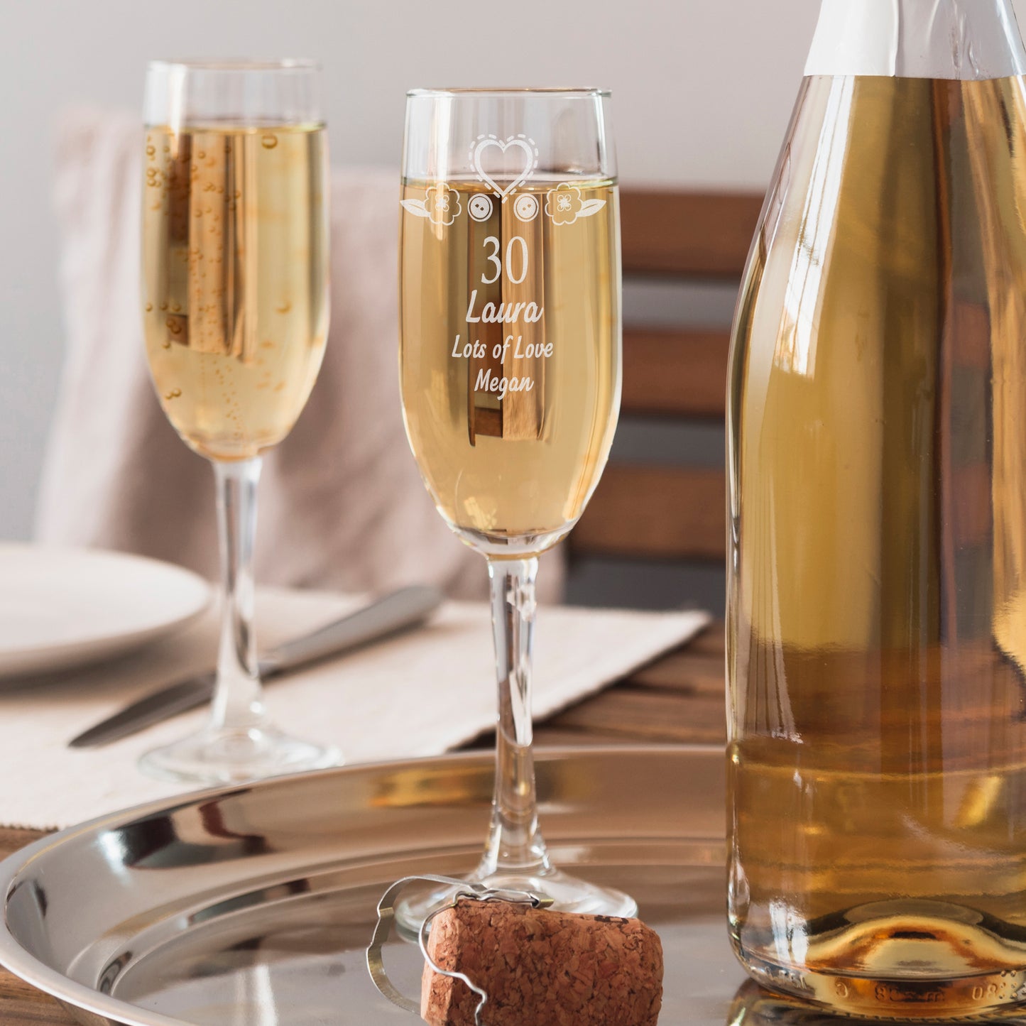 Personalised Birthday Craft Flute Glass - Personalise It!