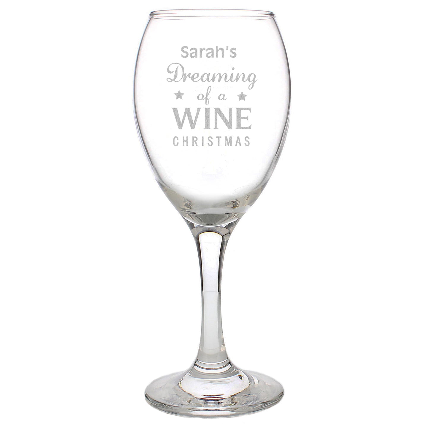 Personalised Dreaming of a Wine Christmas... Wine Glass - Personalise It!