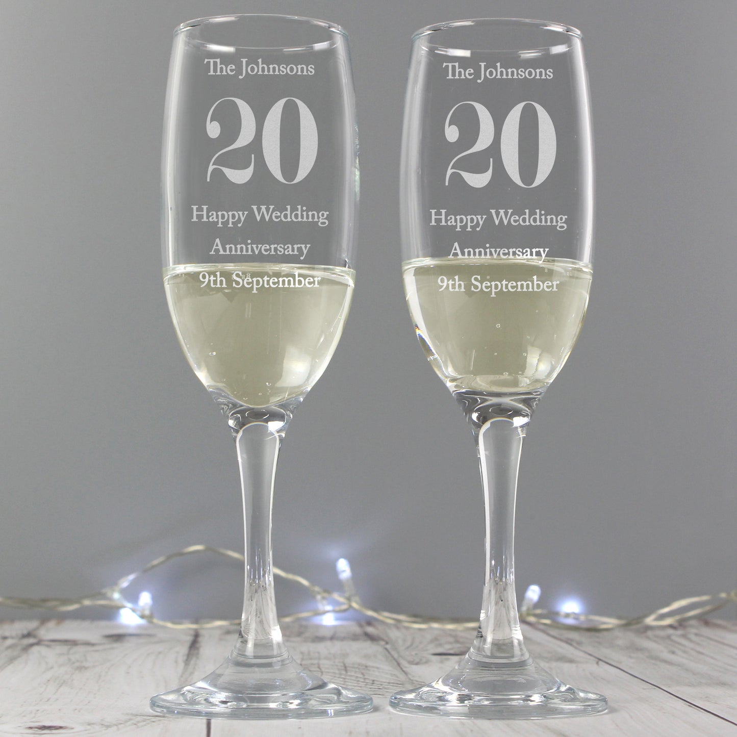 Personalised Anniversary Pair of Flutes with Gift Box - Personalise It!