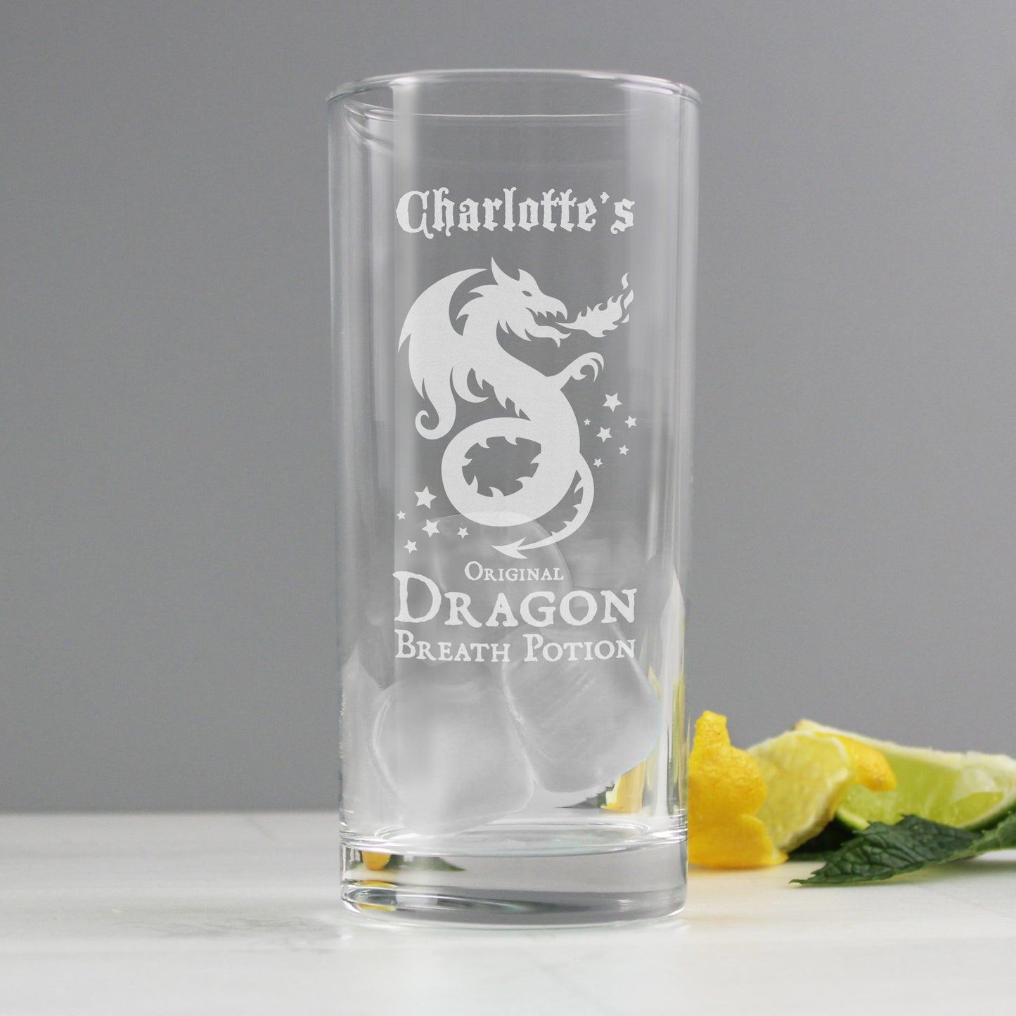 Personalised Dragon Breath Potion Hi Ball Glass - Personalise It!