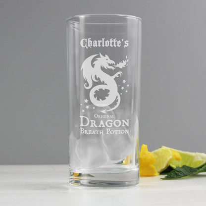 Personalised Dragon Breath Potion Hi Ball Glass - Personalise It!
