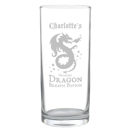 Personalised Dragon Breath Potion Hi Ball Glass - Personalise It!
