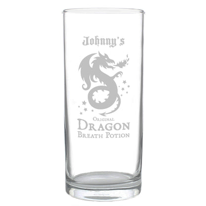 Personalised Dragon Breath Potion Hi Ball Glass - Personalise It!