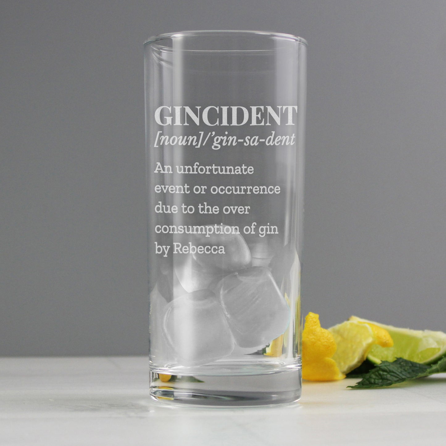 Personalised Gincident Hi Ball Glass - Personalise It!