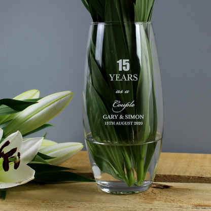 Personalised Anniversary Bullet Vase - Personalise It!